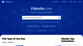 What Fileinfo.net website looked like in 2022 (1 year ago)