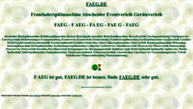 What Faeg.de website looked like in 2022 (1 year ago)