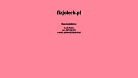 What Fizjolech.pl website looked like in 2022 (1 year ago)