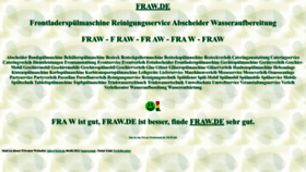 What Fraw.de website looked like in 2022 (1 year ago)