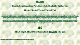 What Fpas.de website looked like in 2022 (1 year ago)