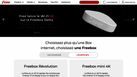 What Free.fr website looked like in 2022 (1 year ago)