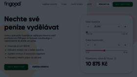 What Fingood.cz website looked like in 2022 (1 year ago)