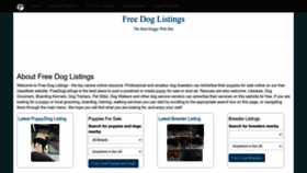 What Freedoglistings.co.uk website looked like in 2022 (1 year ago)