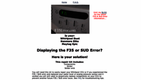 What F35error.com website looked like in 2022 (1 year ago)