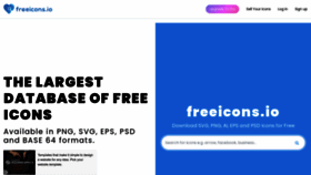 What Freeicons.io website looked like in 2022 (1 year ago)