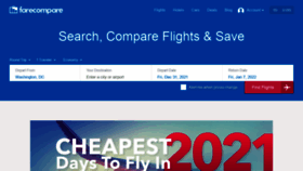 What Farecompare.com website looked like in 2022 (1 year ago)