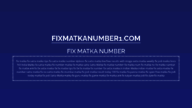 What Fixmatkanumber1.com website looked like in 2022 (1 year ago)
