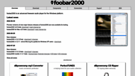 What Foobar2000.org website looked like in 2022 (2 years ago)