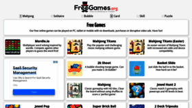 What Freegames.org website looked like in 2022 (1 year ago)