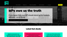 What Fullfact.org website looked like in 2022 (1 year ago)