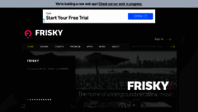 What Friskyradio.com website looked like in 2022 (1 year ago)