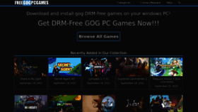 What Freegogpcgames.com website looked like in 2022 (1 year ago)