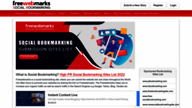 What Freewebmarks.com website looked like in 2022 (1 year ago)