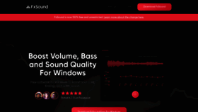 What Fxsound.com website looked like in 2022 (1 year ago)