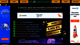 What Free-btc.org website looked like in 2022 (1 year ago)