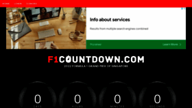 What F1countdown.com website looked like in 2022 (1 year ago)