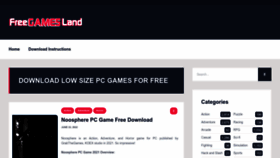What Freegamesland.net website looked like in 2022 (1 year ago)