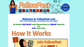 What Followfast.com website looked like in 2022 (1 year ago)