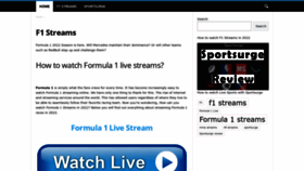 What Formula1live.org website looked like in 2022 (1 year ago)