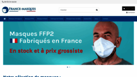 What France-masques.com website looked like in 2022 (1 year ago)