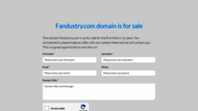 What Fandustry.com website looked like in 2022 (1 year ago)