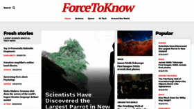 What Forcetoknow.com website looked like in 2022 (1 year ago)