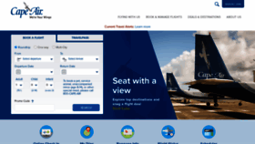 What Flycapeair.com website looked like in 2022 (1 year ago)