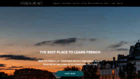What French4you.teachable.com website looked like in 2022 (1 year ago)