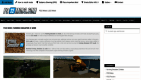 What Fs22mods.com website looked like in 2022 (1 year ago)
