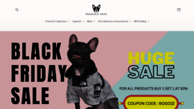 What Frenchie.shop website looked like in 2022 (1 year ago)