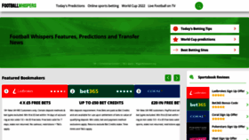What Footballwhispers.com website looked like in 2022 (1 year ago)