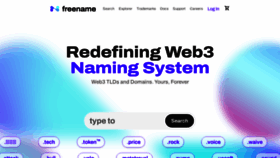 What Freename.io website looked like in 2022 (1 year ago)