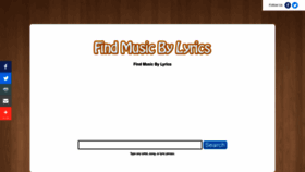 What Findmusicbylyrics.com website looked like in 2022 (1 year ago)