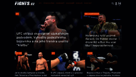 What Fights.cz website looked like in 2022 (1 year ago)