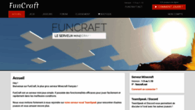 What Funcraft.net website looked like in 2022 (1 year ago)