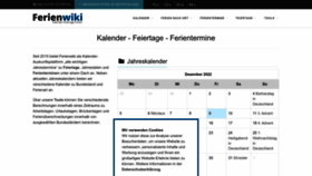 What Ferienwiki.de website looked like in 2022 (1 year ago)