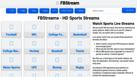 What Fbstreams.me website looked like in 2022 (1 year ago)
