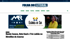 What Folhalitoral.com.br website looked like in 2022 (2 years ago)
