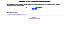 What Freeaccount.biz website looked like in 2023 (1 year ago)