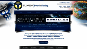 What Floridasnursing.gov website looked like in 2023 (1 year ago)