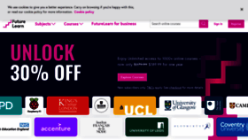 What Futurelearn.com website looked like in 2023 (1 year ago)