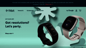 What Fitbit.com website looked like in 2023 (1 year ago)