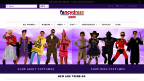 What Fancydress.com website looked like in 2023 (1 year ago)