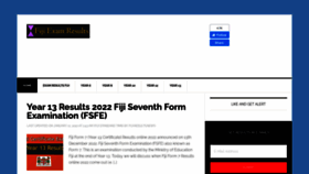 What Fijiexamresults.com website looked like in 2023 (1 year ago)