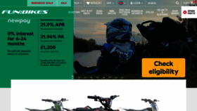 What Funbikes.co.uk website looked like in 2023 (1 year ago)