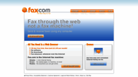 What Fax.com website looked like in 2023 (1 year ago)