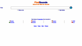 What Findsounds.com website looked like in 2023 (1 year ago)