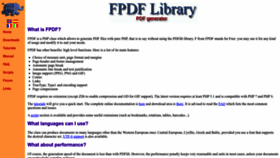 What Fpdf.org website looked like in 2023 (1 year ago)