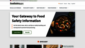 What Foodsafety.gov website looked like in 2023 (1 year ago)